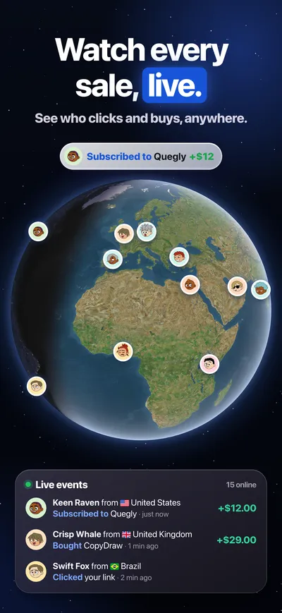 Watch every sale live