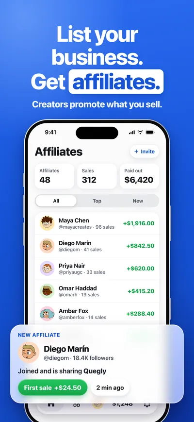 Get affiliates